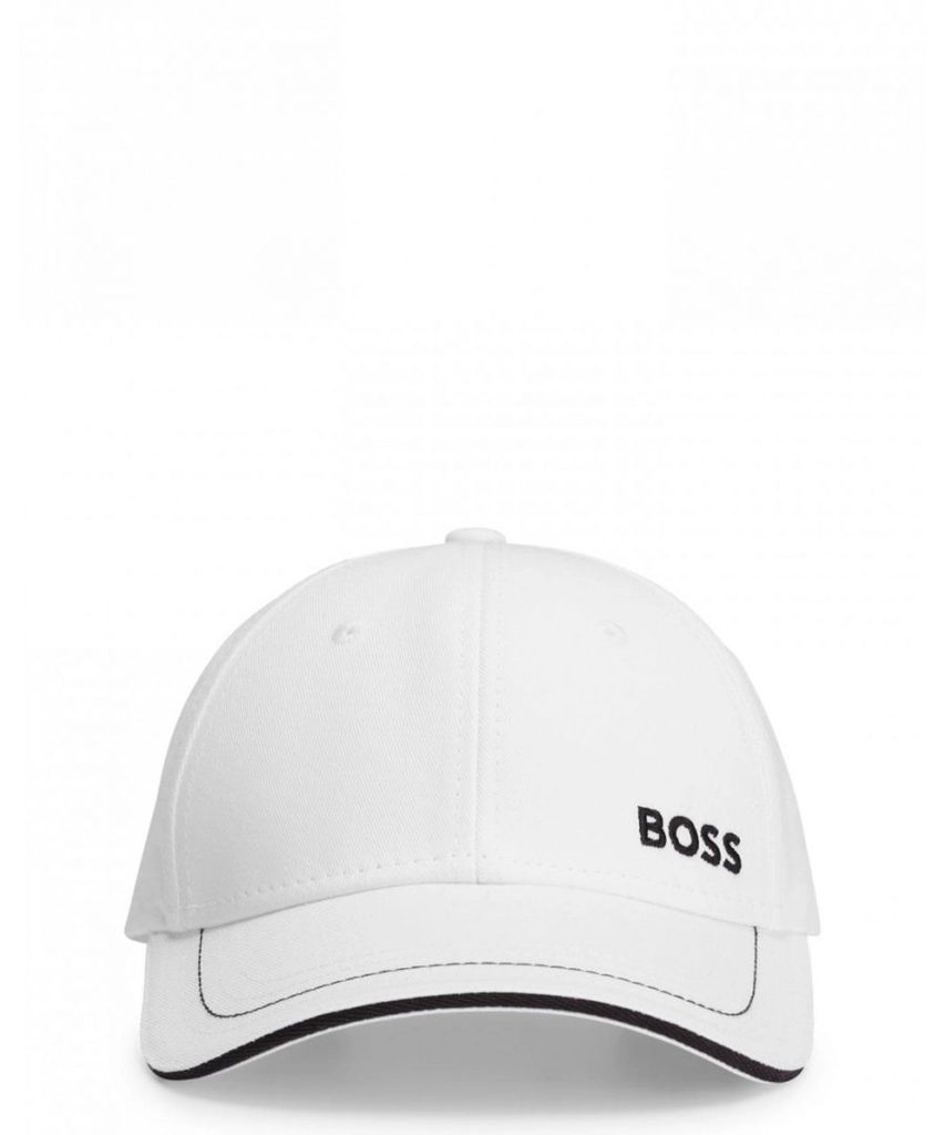 Boss Athleisure Cap-1 Mens Cotton-Twill Cap With Logo Detail NOS - White - One Size